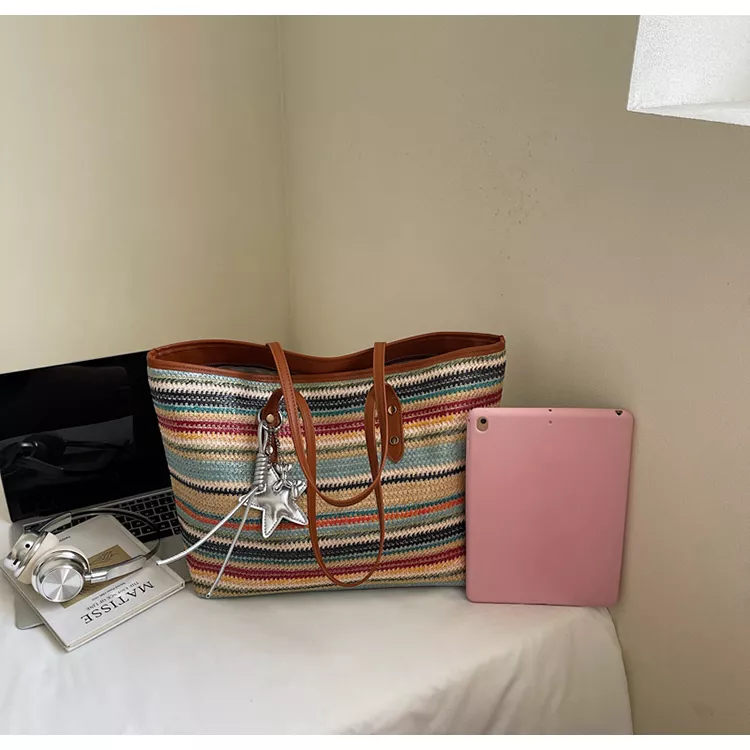 Fashionable and trendy woven shoulder bag