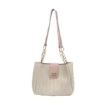 Popular Straw Woven Shoulder Bag with Buckle