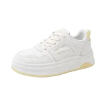 Low-cut board shoes, white athletic shoes, women's sporty casual footwear