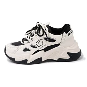 Low-cut leather dad shoes, sports casual and versatile women's shoes