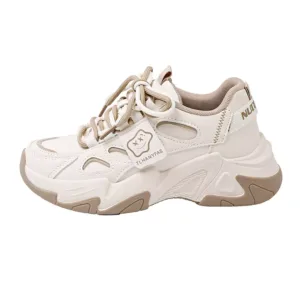 Low-cut leather dad shoes, sports casual and versatile women's shoes