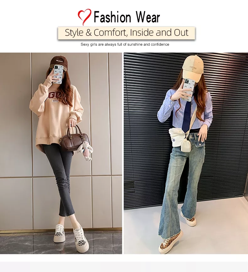 White sneakers, skate shoes, casual and versatile women’s shoes GT8805