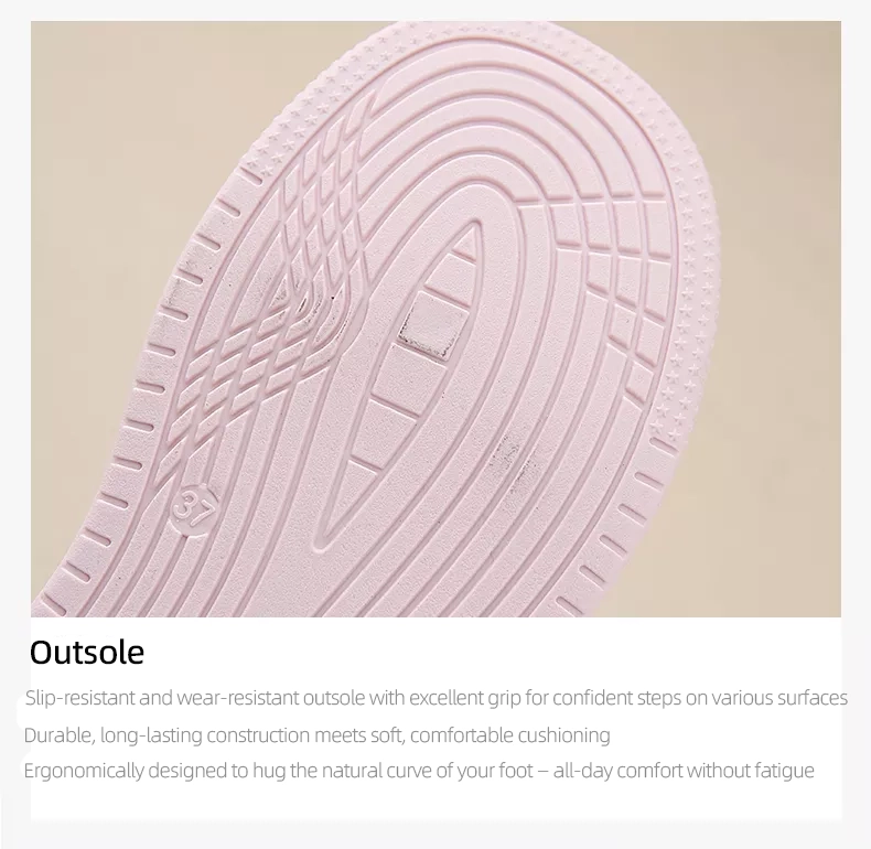 Low-cut board shoes, white athletic shoes, women's sporty casual footwear