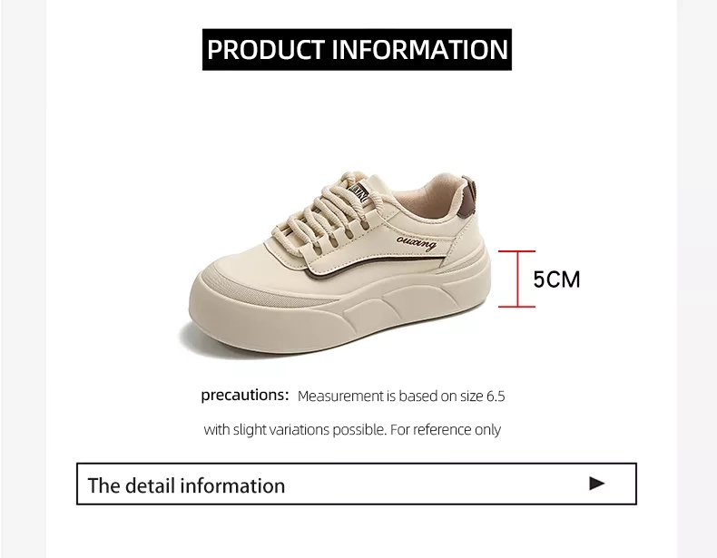 White sneakers, skate shoes, casual and versatile women’s shoes GT8806