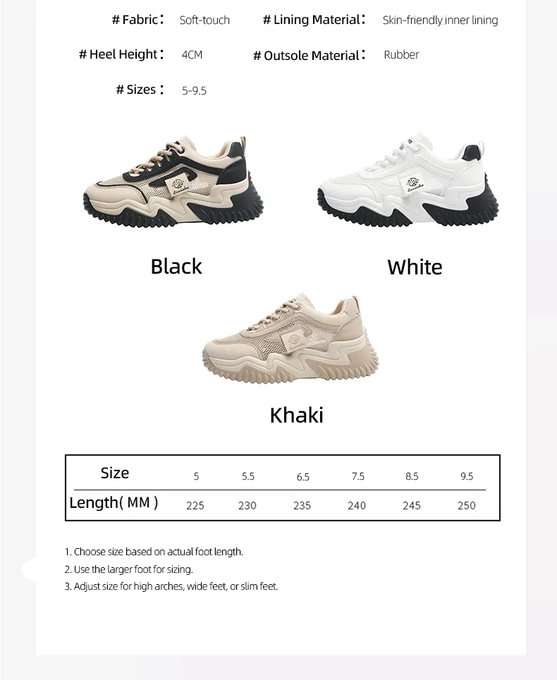 Summer breathable single-mesh dad shoes for women, sports style