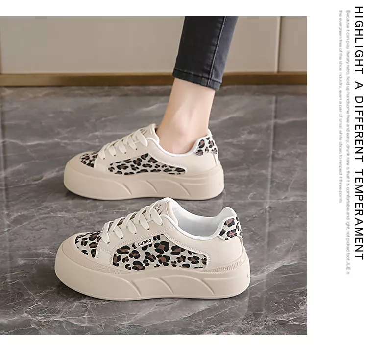 White sneakers, skate shoes, casual and versatile women’s shoes GT8805