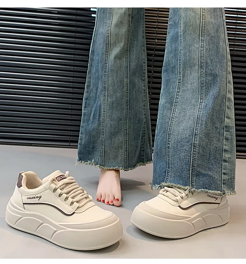 White sneakers, skate shoes, casual and versatile women’s shoes GT8806