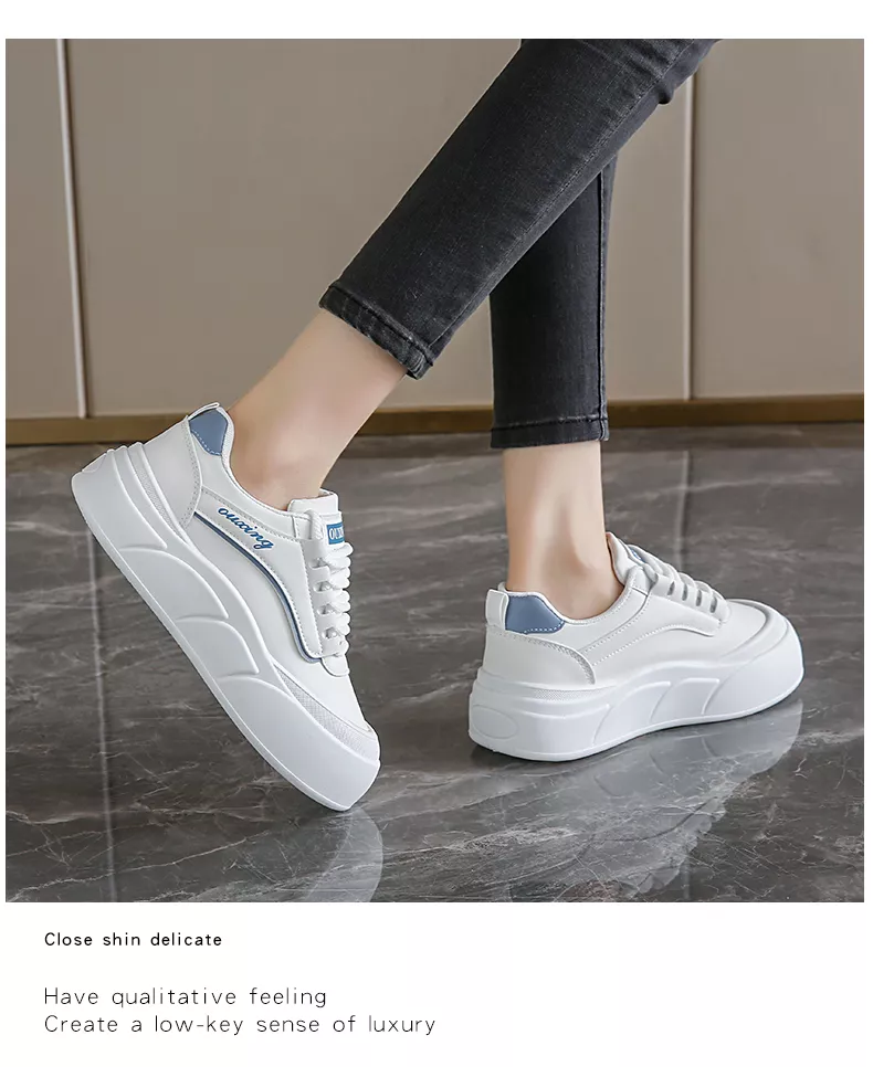 White sneakers, skate shoes, casual and versatile women’s shoes GT8806