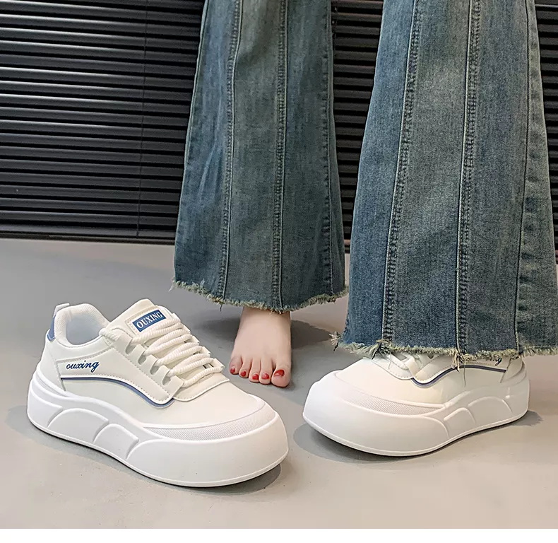 White sneakers, skate shoes, casual and versatile women’s shoes GT8806