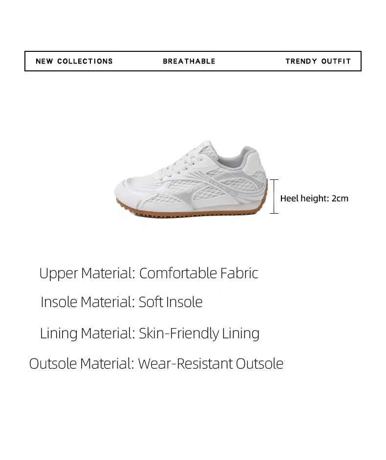 BN2006 Cortez women's sports casual shoes with built - in height increase, for outdoor wear