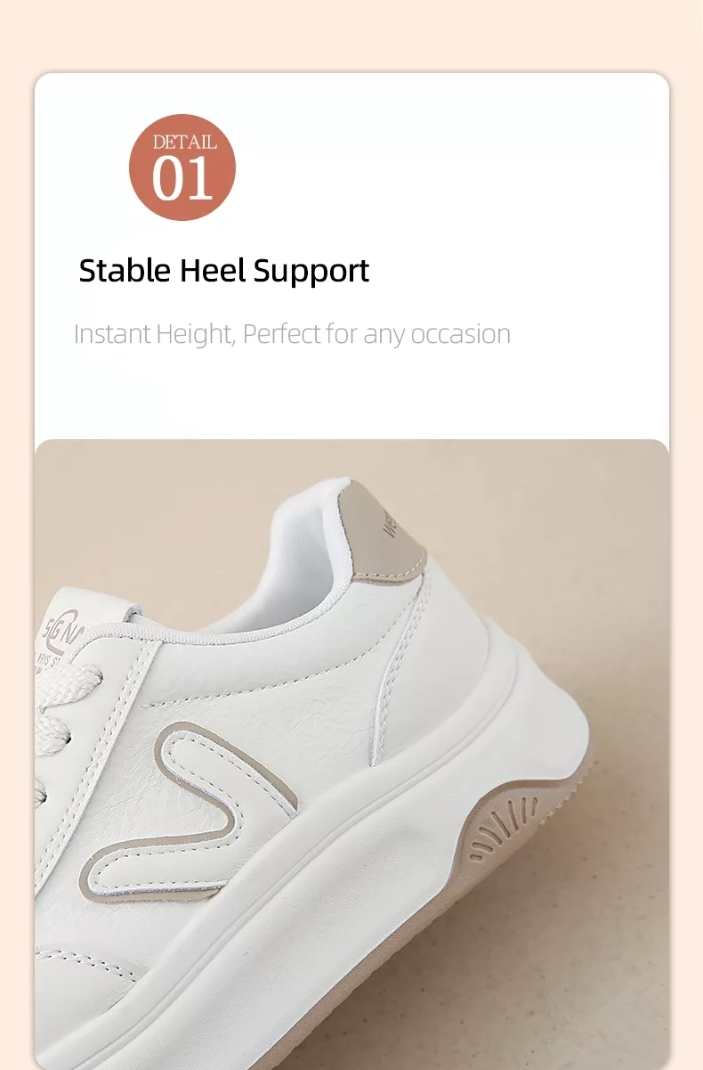 Low-top skate shoes, white sneakers, sports casual women's shoes 8513