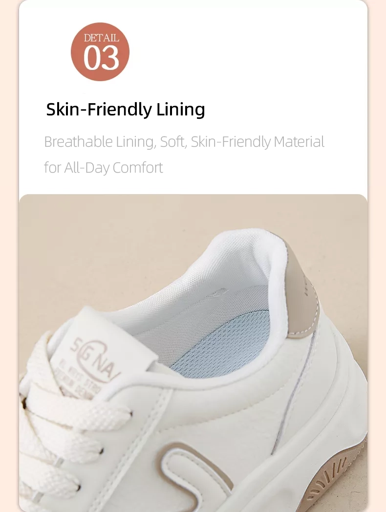 Low-top skate shoes, white sneakers, sports casual women's shoes 8513