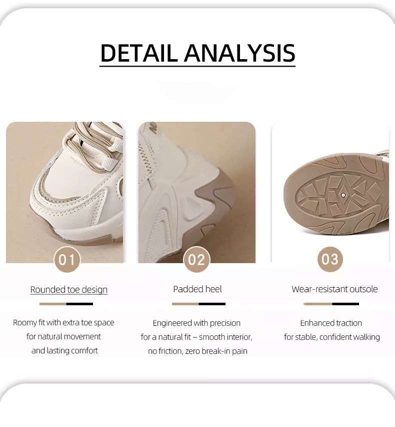 Low-cut leather dad shoes, sports casual and versatile women's shoes