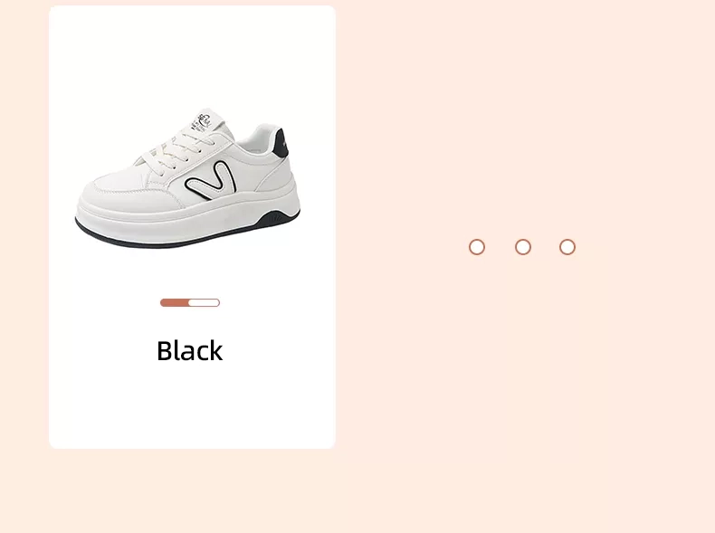 Low-top skate shoes, white sneakers, sports casual women's shoes 8513