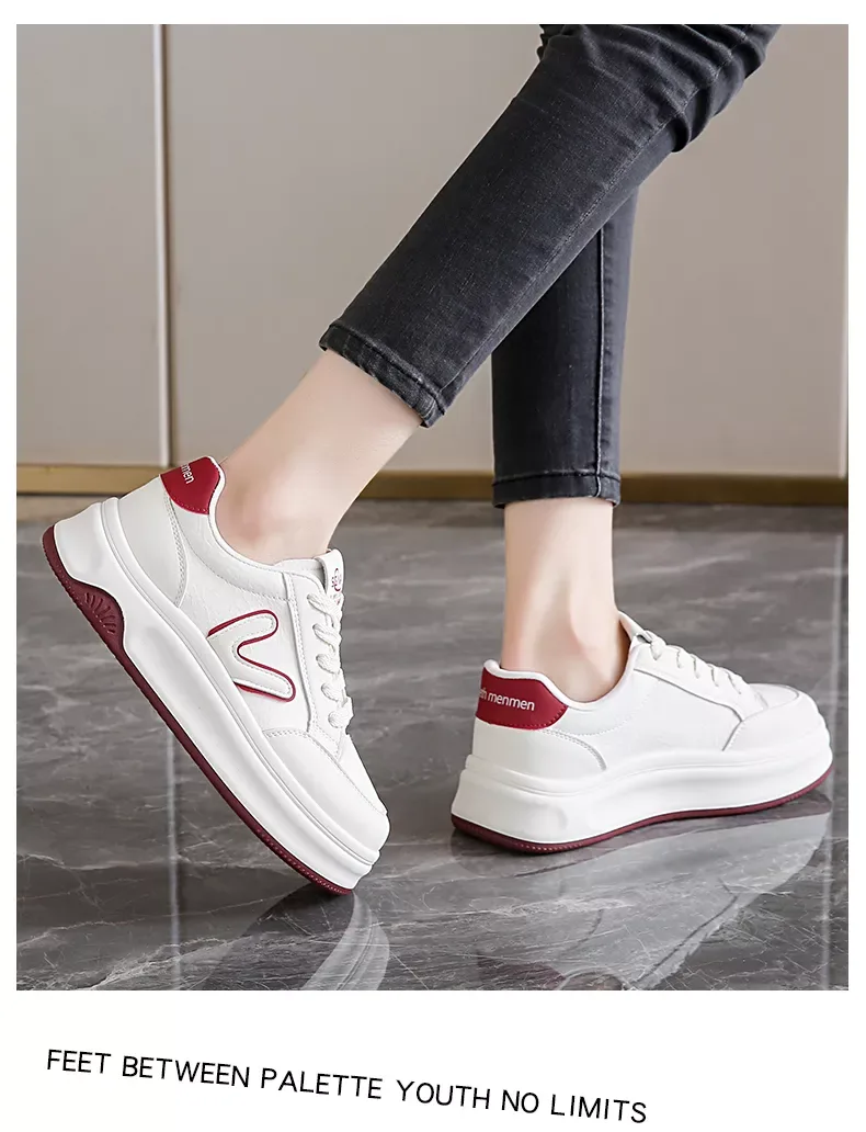 Low-top skate shoes, white sneakers, sports casual women's shoes 8513