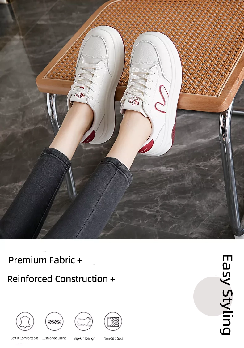 Low-top skate shoes, white sneakers, sports casual women's shoes 8513