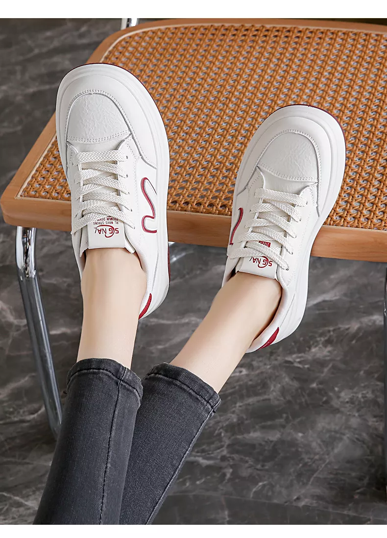 Low-top skate shoes, white sneakers, sports casual women's shoes 8513