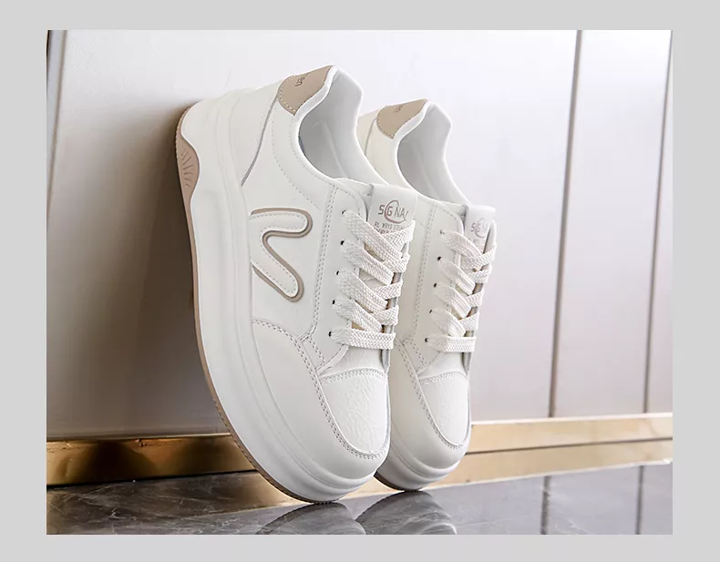 Low-top skate shoes, white sneakers, sports casual women's shoes 8513