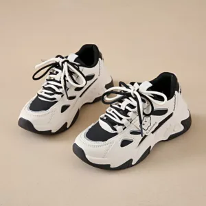 Low-cut leather dad shoes, sports casual and versatile women's shoes