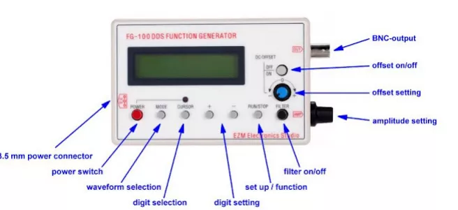 How to use FG-100 Function Generator 2 FG 100 DDS Function Generator