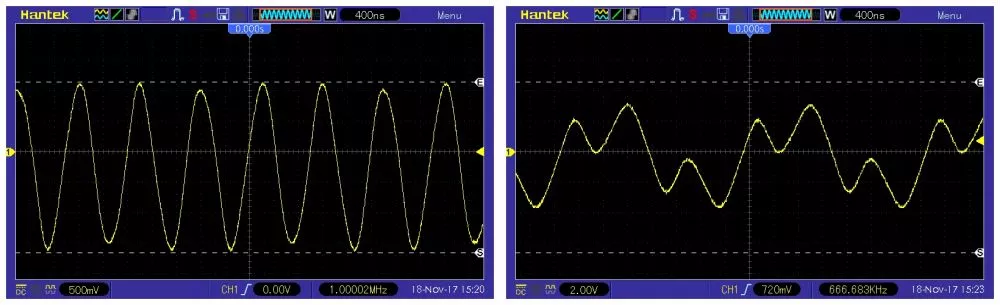 How to use FG-100 Function Generator 9 Sine and rectangle waveform at 999,999 Hz