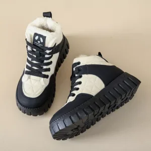 Women's High-Top Fleece-Lined Warm Casual Sports Sneakers for Winter