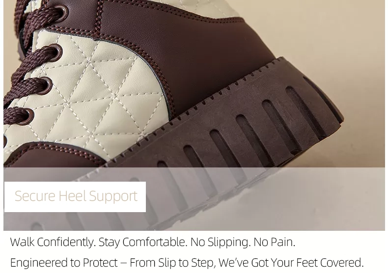 Women's High-Top Fleece-Lined Warm Casual Sports Sneakers for Winter