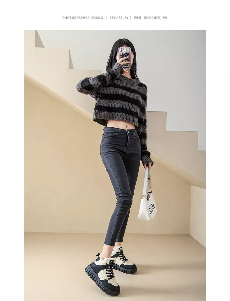 Women's High-Top Fleece-Lined Warm Casual Sports Sneakers for Winter