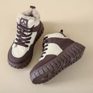 Women's High-Top Fleece-Lined Warm Casual Sports Sneakers for Winter