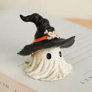 Halloween Horror Wizard Hat Little Ghost Creative Resin Craft Gift Garden Decoration